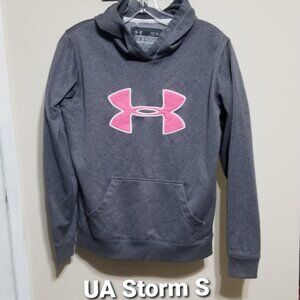 Women Hoodie Under Armour Storm Small Grey Activewear Sport Streetwear Athletic